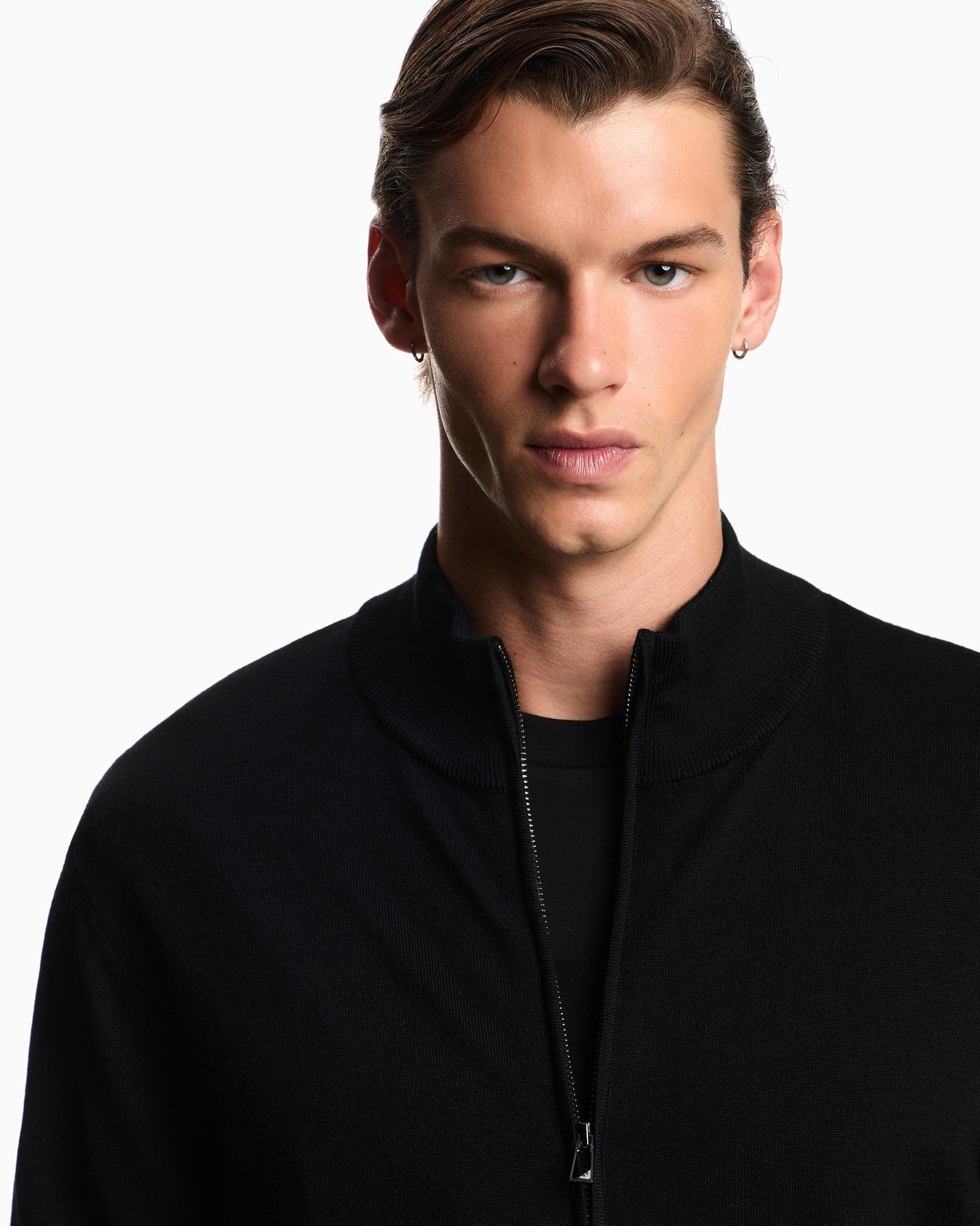 Cárdigan de punto jersey de lana virgen Emporio Armani