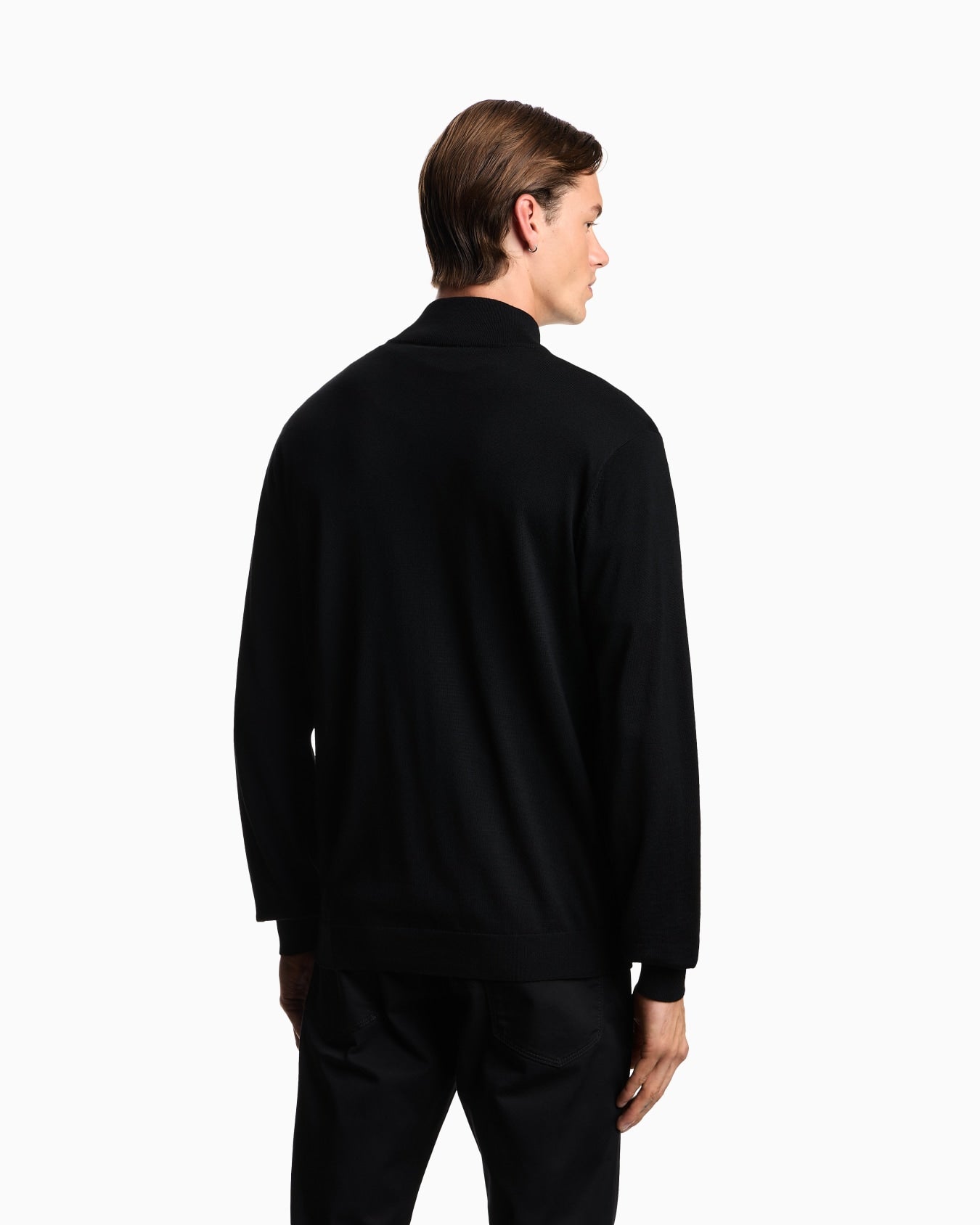 Cárdigan de punto jersey de lana virgen Emporio Armani